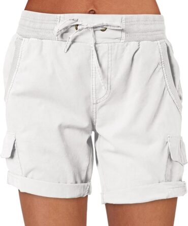 Womens Summer Shorts  Dressy Casual Hiking Cargo Shorts Trendy Outdoor Outfits 6 Pockets