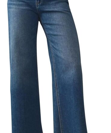 Jeans for Women Wide Leg Baggy High Waist Boyfriends Straight Leg Stretchy Denim Pants Trendy Fall