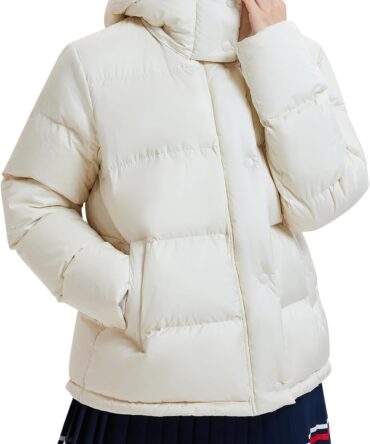 Women’s 800 Fill Power 95% Down Hooded Puffer Jacket, Lightweight  Water-Repellent Windproof Winter Coat for Outdoor
