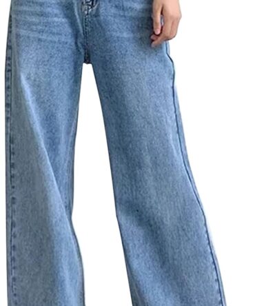 Women Wide Leg Jeans High Waist Baggy Jeans for Women Loose Boyfriends Jeans Denim Pants  90s