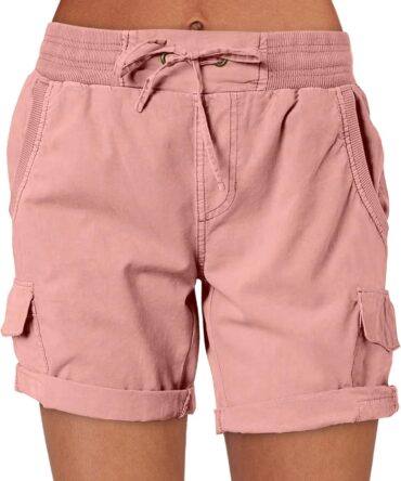 Womens Summer Shorts  Dressy Casual Hiking Cargo Shorts Trendy Outdoor Outfits 6 Pockets